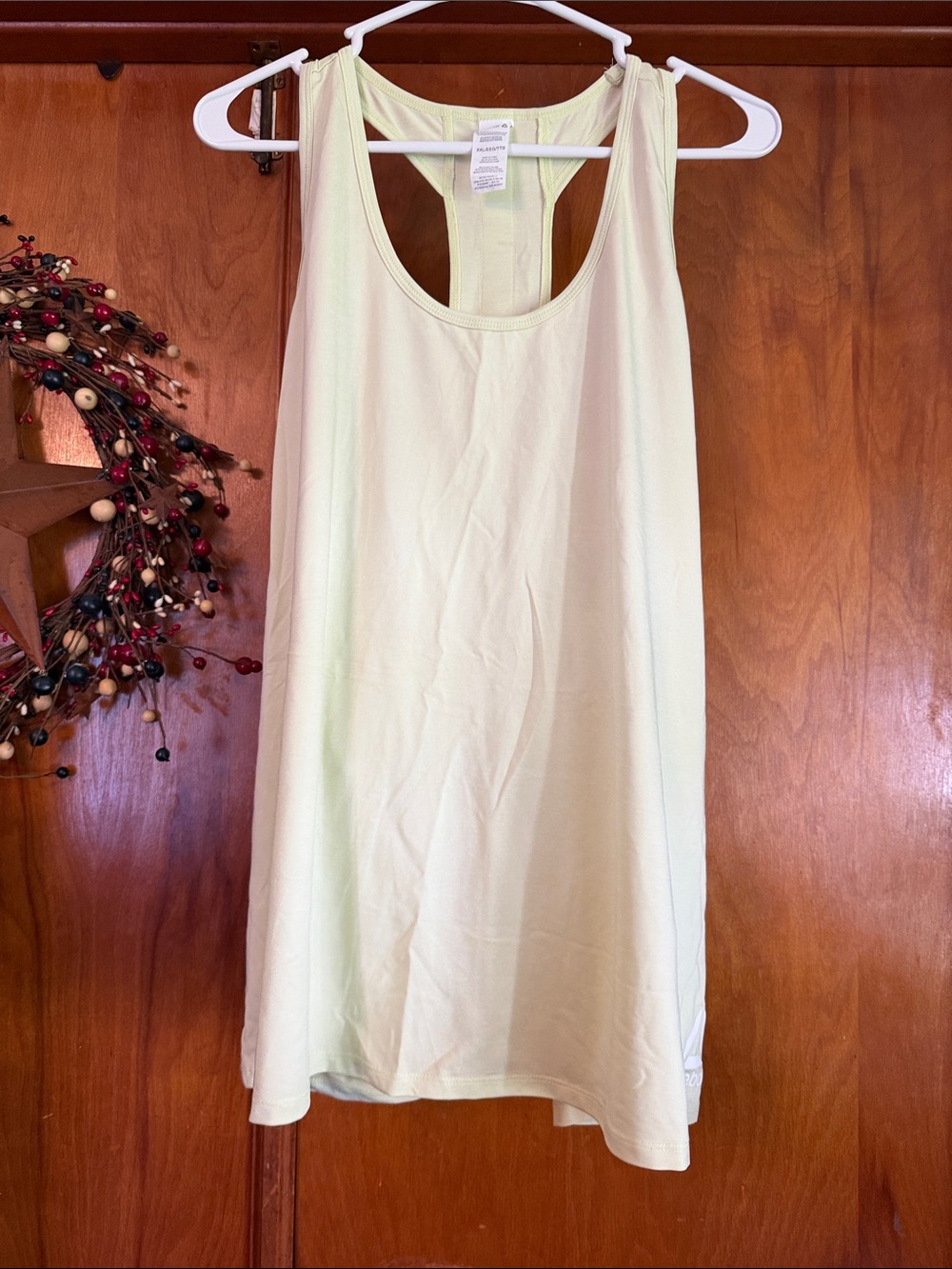 Reebok Light Yellow Racerback Tank Top